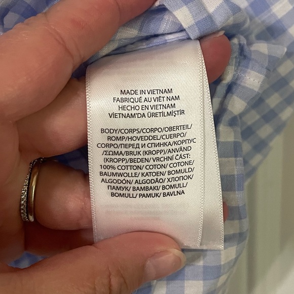 Ralph Lauren Mens M Short Sleeve Button Down Classic Fit Shirt Blue Checkered - Picture 4 of 8